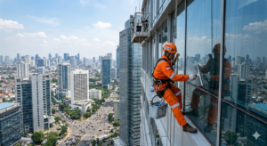 Cuaca Buruk Sebabkan Pekerja Pembersih Kaca Tewas di Gedung Tinggi Surabaya