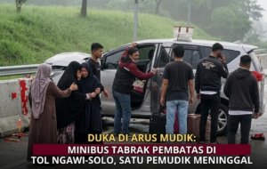 Tragedi Mudik Maut di Tol Ngawi-Solo, Satu Nyawa Melayang Akibat Kantuk yang Tak Tertahan.