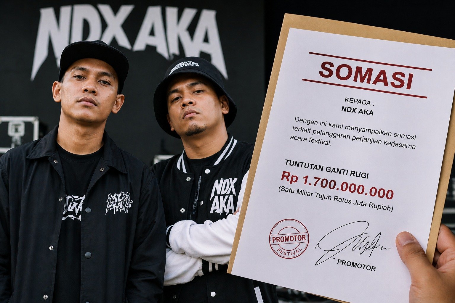 NDX AKA Buka Suara Usai Disomasi Rp1,7 Miliar oleh Promotor Festival