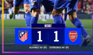 Drama Titik Putih di Madrid: Atletico dan Arsenal Berbagi Angka