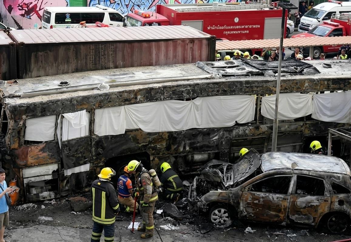 Tragedi Tabrakan Maut Kereta Api dan Bus di Bangkok Tewaskan 8 Orang