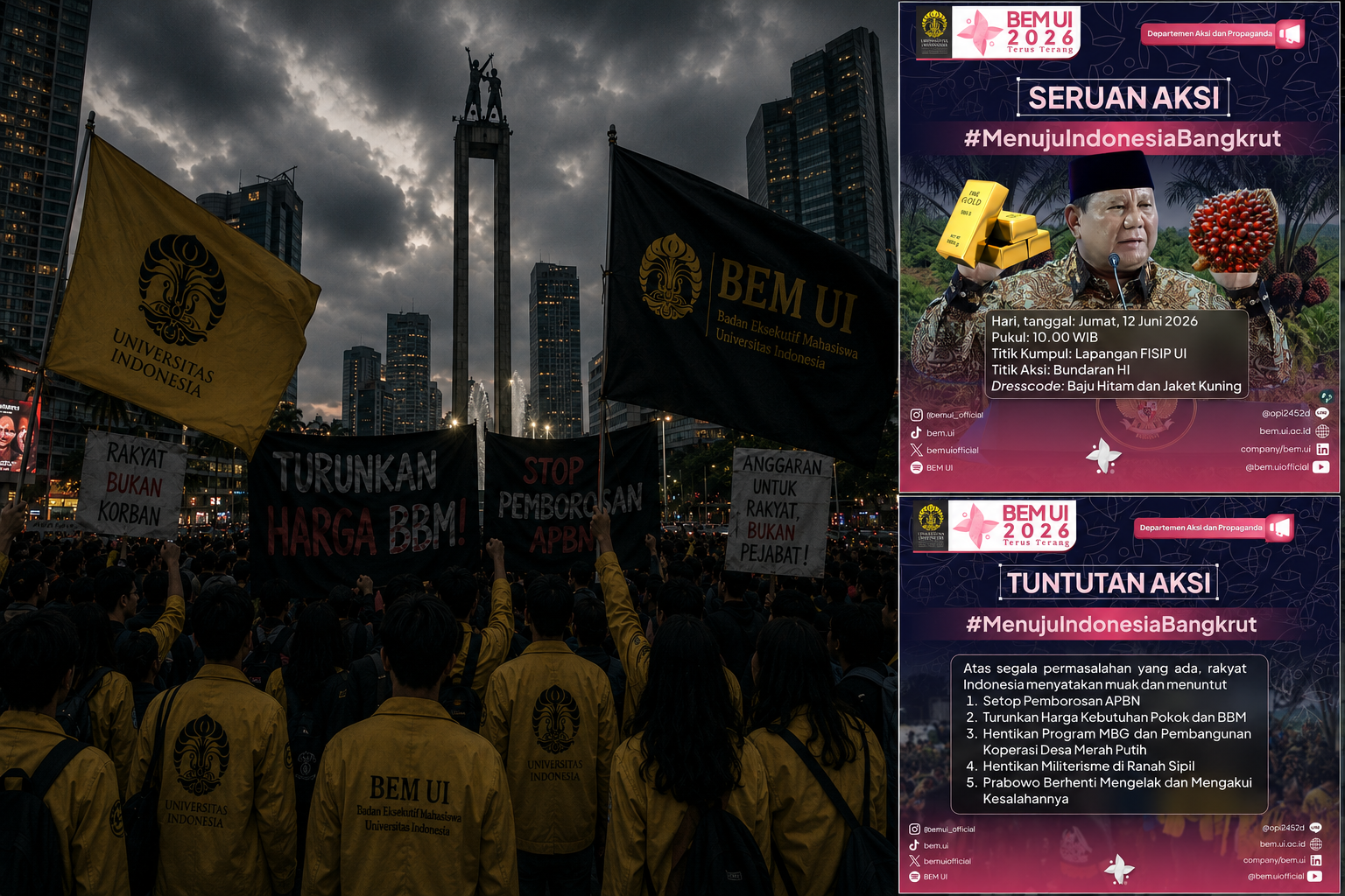 BEM UI Gelar Aksi Demonstrasi, Ini 5 Tuntutan yang Disuarakan Mahasiswa