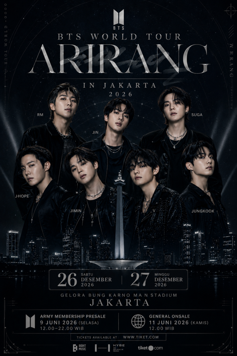 Tiket BTS World Tour ‘ARIRANG’ in Jakarta 2026 Sold Out, ARMY Serbu Penjualan Sejak Hari Pertama