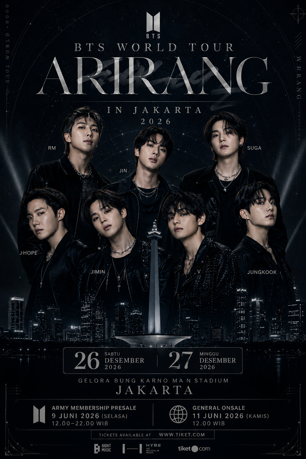 Tiket BTS World Tour ‘ARIRANG’ in Jakarta 2026 Sold Out, ARMY Serbu Penjualan Sejak Hari Pertama