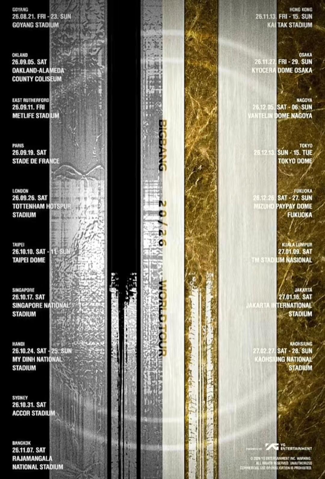 VIP Siap-Siap, BIGBANG Bawa World Tour 2026–2027 ke Jakarta