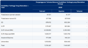 Lulusan Perguruan Tinggi Bertambah, 904 Ribu Lulusan Universitas Masih Menganggur